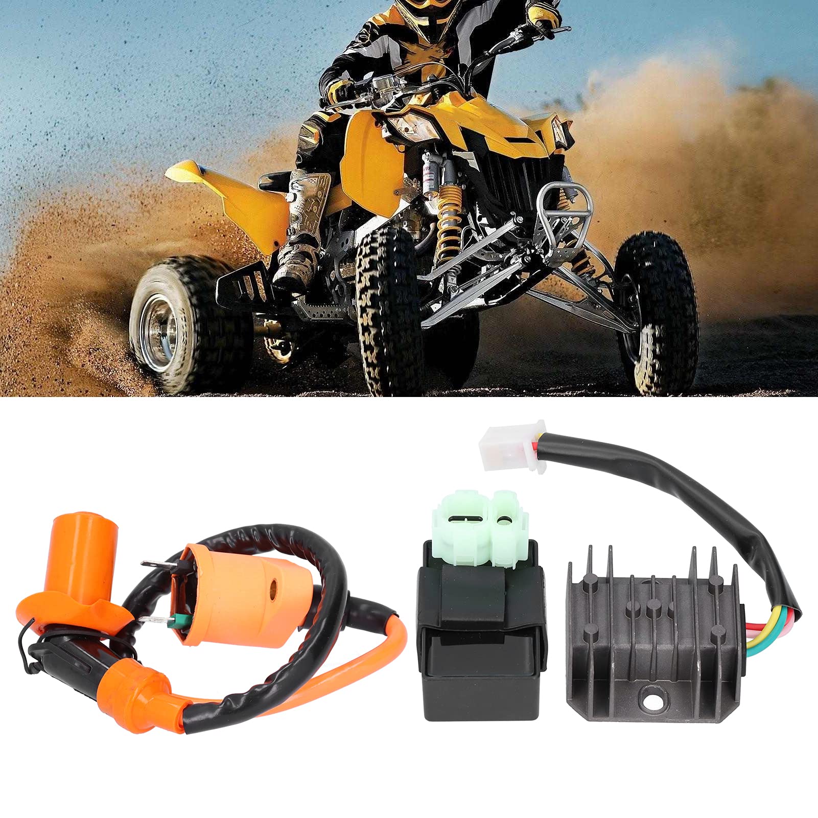 Bobina Di Accensione GY6 50 125 150CC Relè Di Avviamento Per - Foto 8