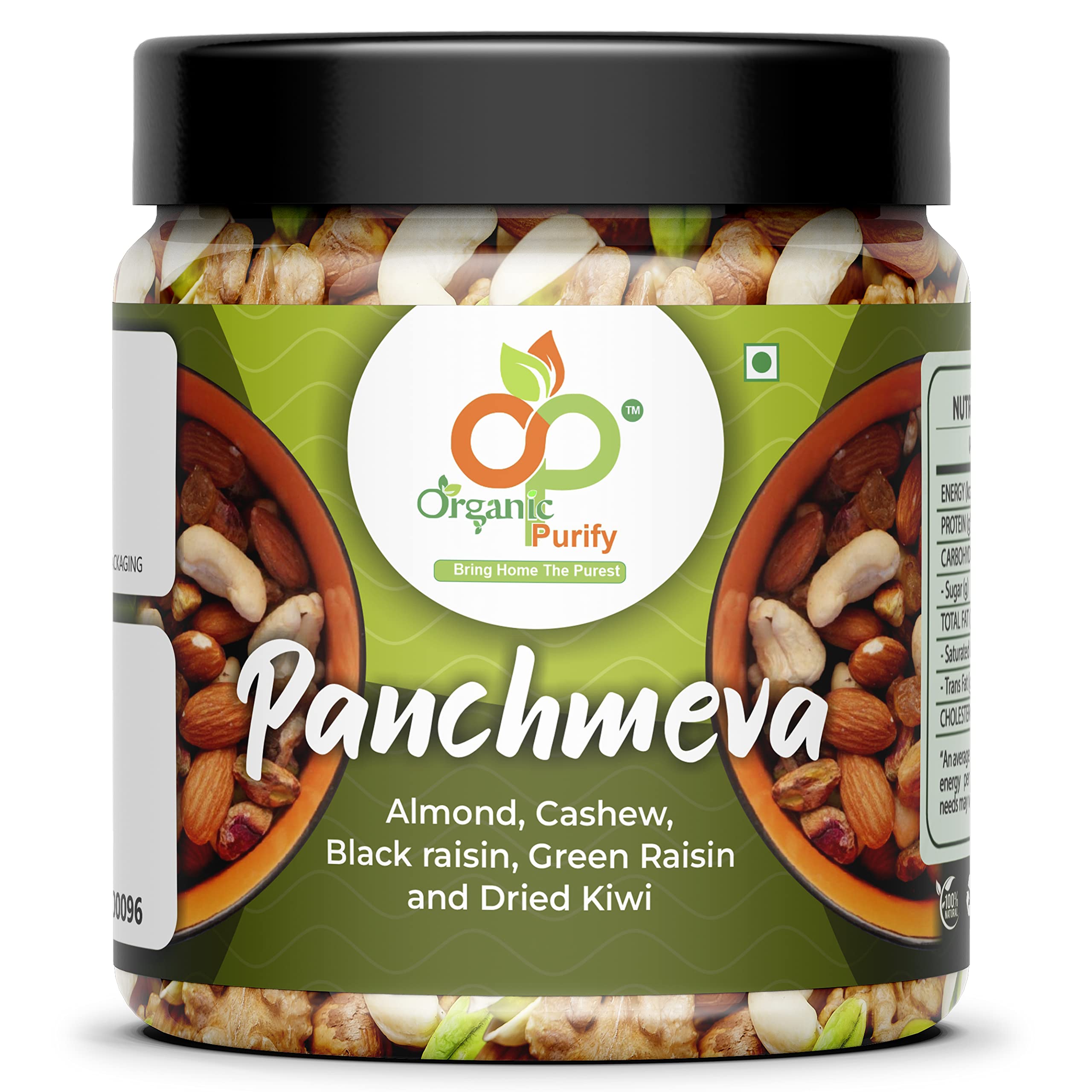 Organic Purify Premium Mixed Dry Fruits Panchmeva Superfood Tasty & Trail Mix Healthy Snacks Contains Almond, Cashew, Dried Kiwi, Green And Black Raisins 250g Jar Pack (B0BST366DK) Amazon Price History, Amazon Price Tracker