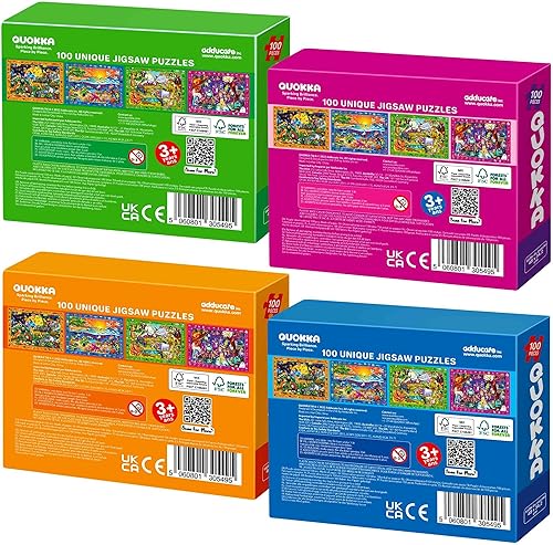 Miniatura 8 de QUOKKA Rompecabezas de 100 piezas para niños de 4 a 6 a 4 años, rompecabezas para niños de 6 a 8 años, busca y encuentra vida nocturna de