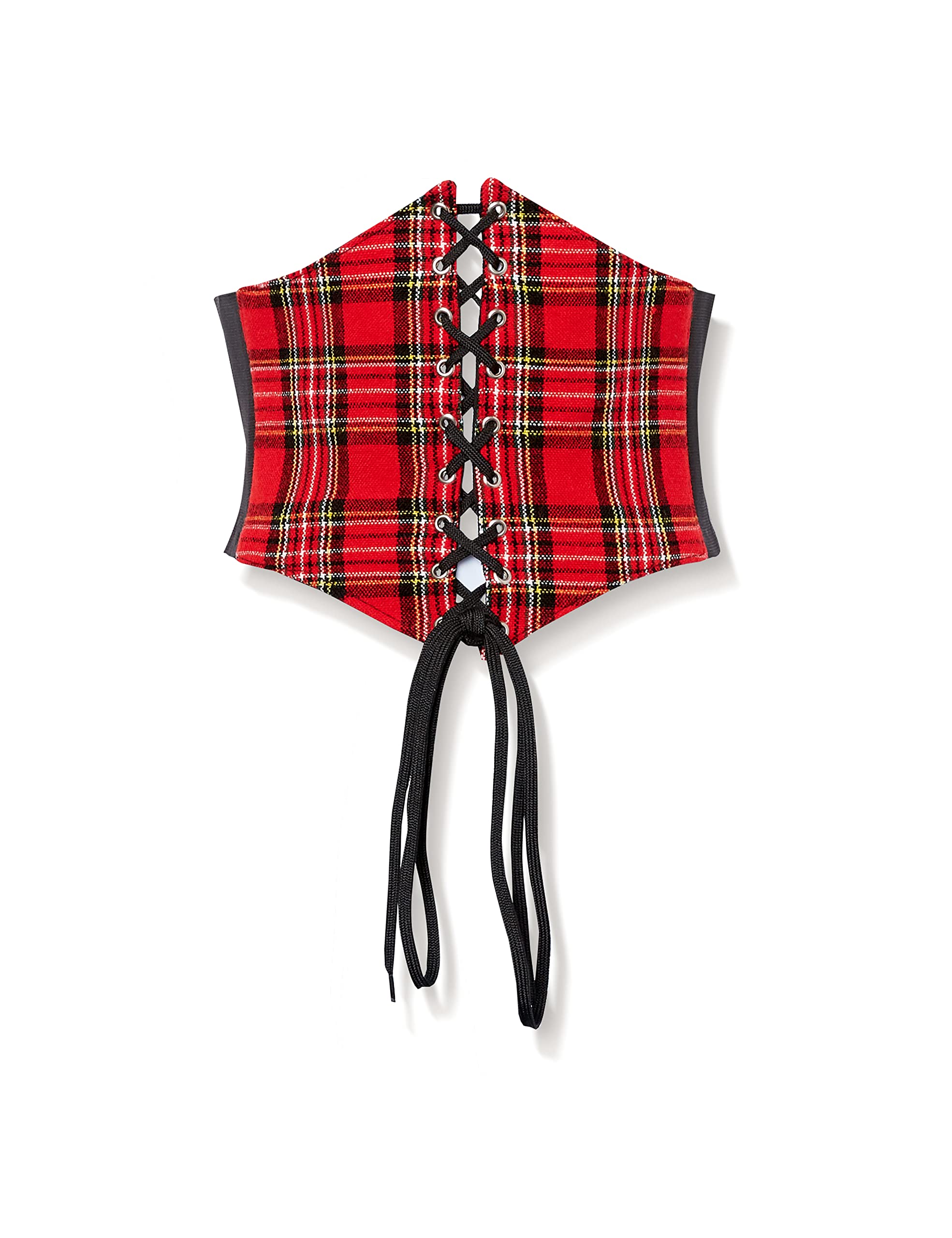 Daisy corsets Women's Lavish Red Plaid Corset Belt Cincher, Red Plaid, S