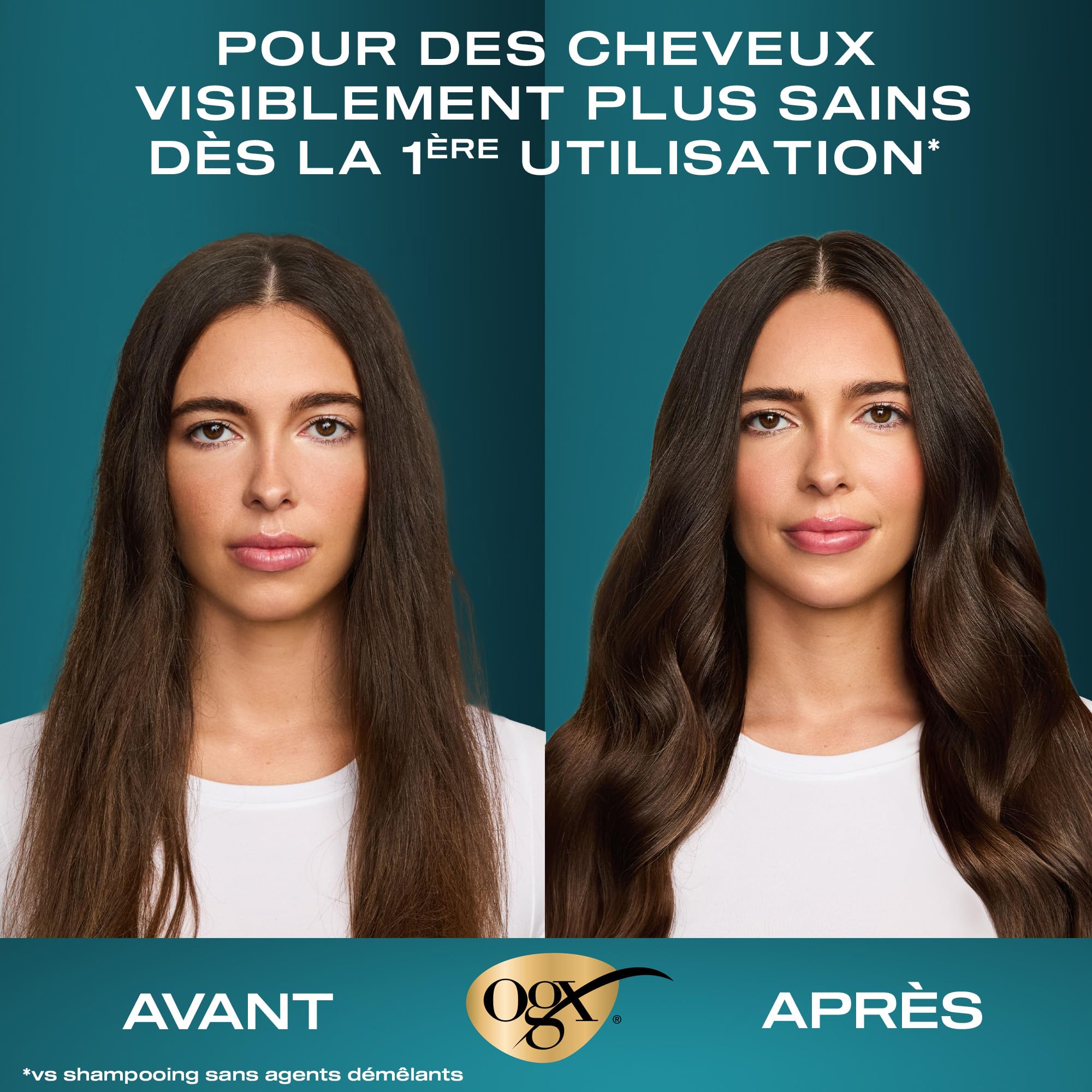 OGX | Shampooing Réparateur Huile d'Argan du Maroc (flacon de 385 ml) – Soin capillaire pour cheveux secs et abîmés – Shampoing sans sulfate