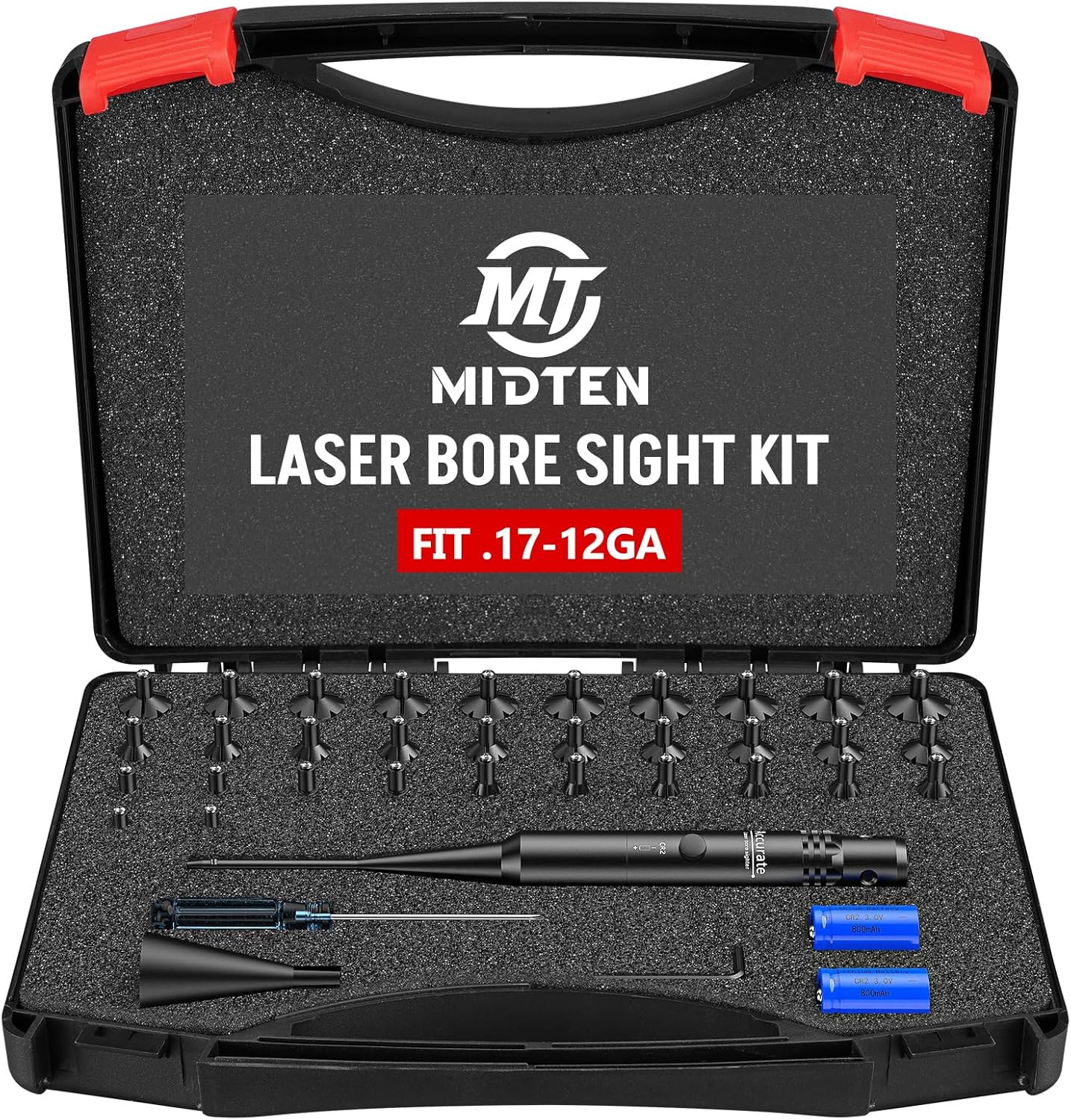 MidTen Laser Bore Sight Kit with Button Switch, Professional Red/Green