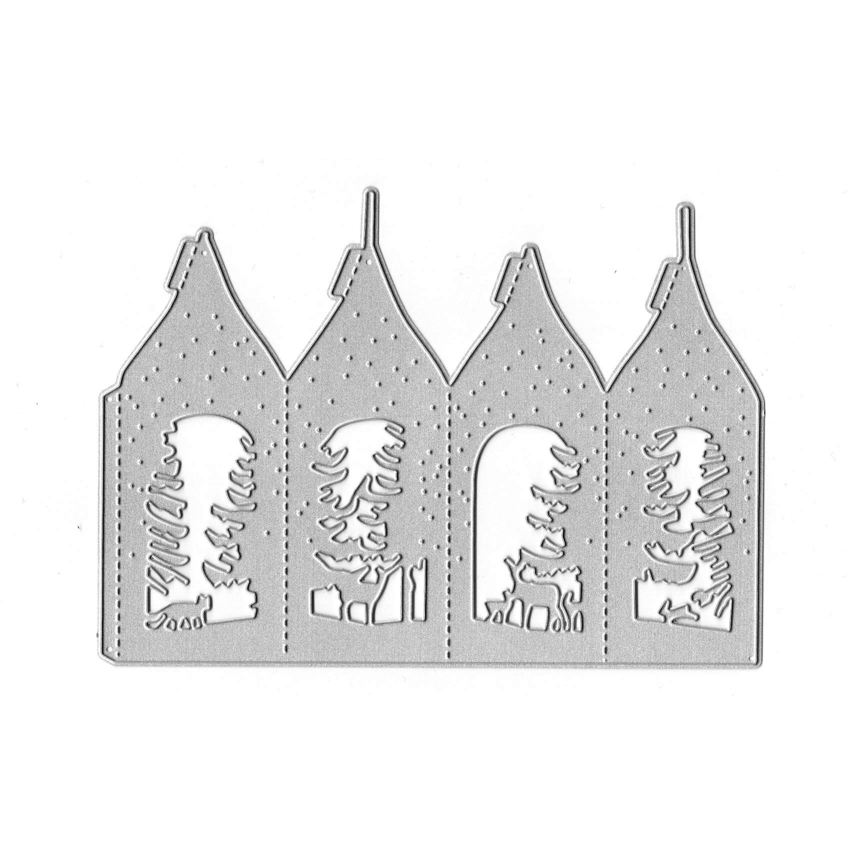 Matrice De Découpe En Métal En Forme De Lanterne De Noël, Sapin De