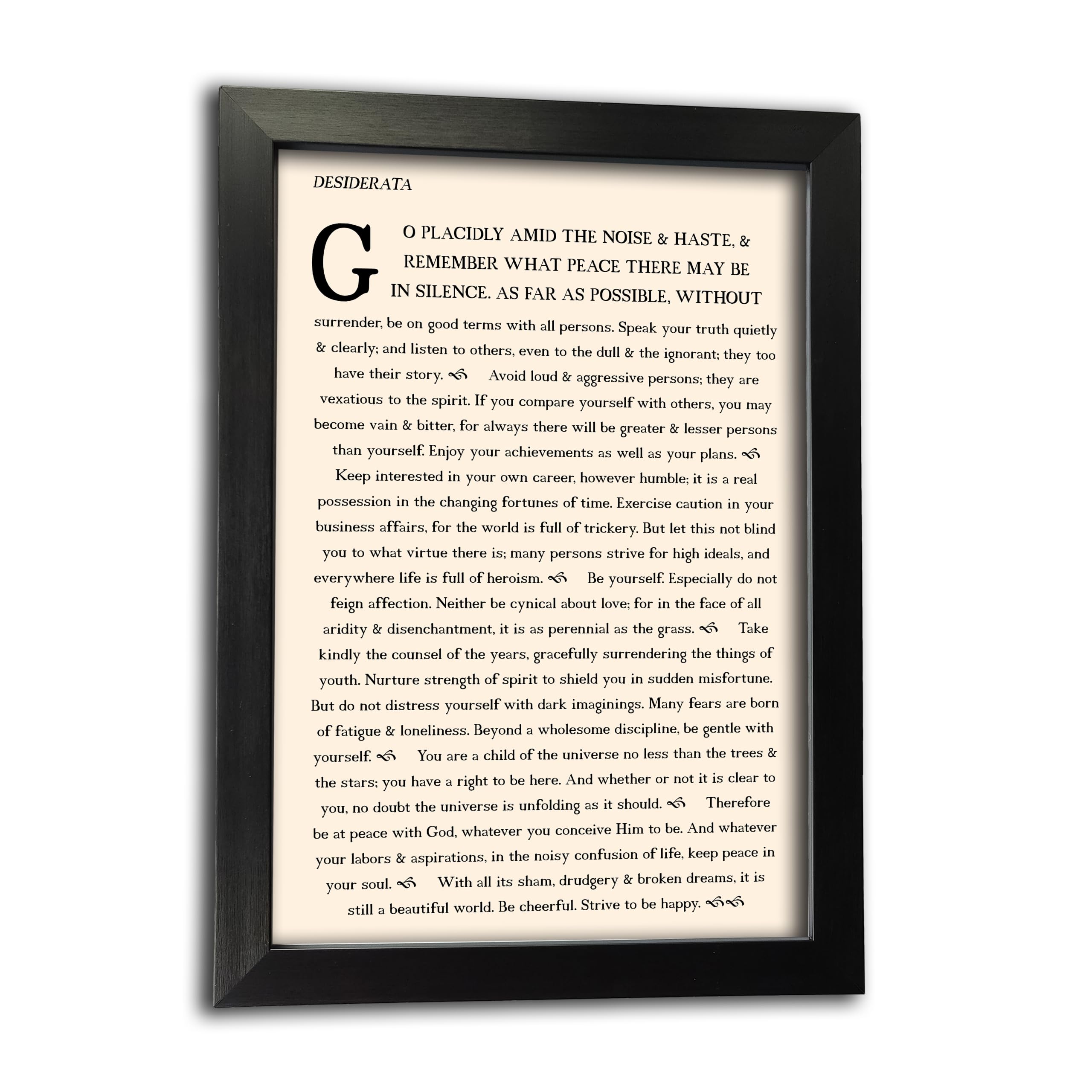 Desiderata Poem Framed Print, A4 Size, Wall Art