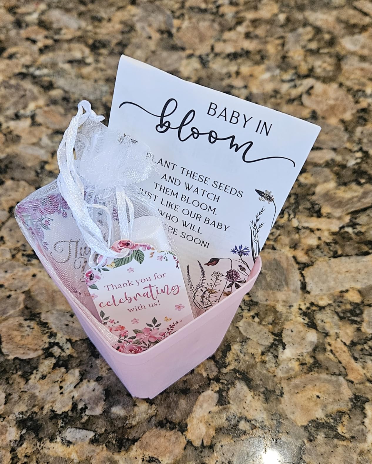 KONEUK 50 Pack Lip Balm and Hand Cream Bulk Gifts Sets, Baby Shower Party Favors and Bridal Shower Favors for Guests with Thank You Card and Organza Gift Bags, Thank You Gifts Bulk, Baby Shower Prizes (Bear)