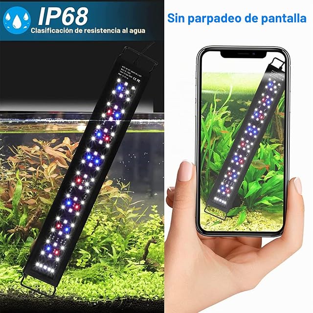 Foto 2 de 8 de LANTUS LED Luces para Acuario, Lámpara de Planta de Espectro Completo