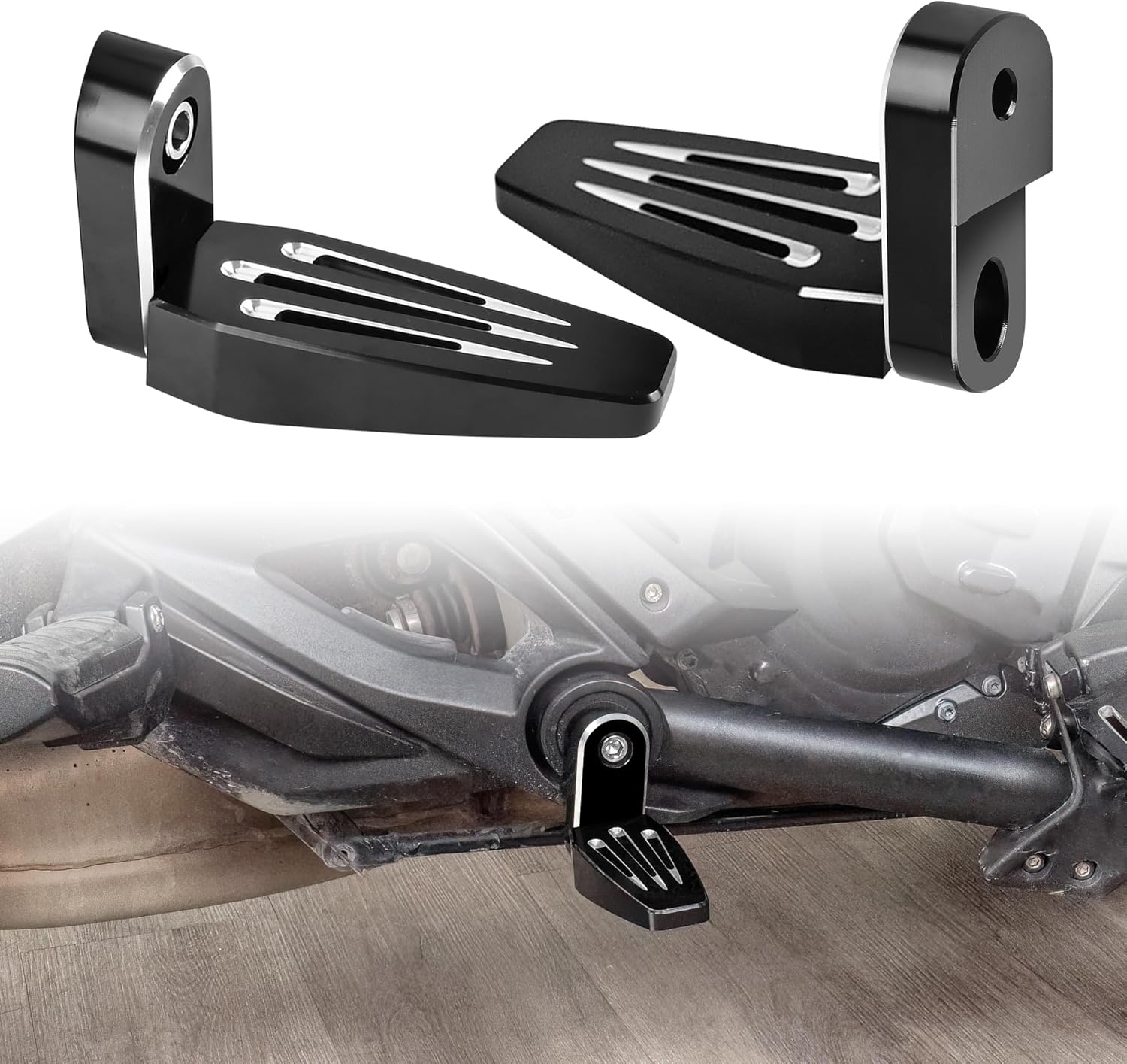 Third Peg Motorcycle Foot Pegs 360° Adjustable Trike Highway Footrests Aluminum Foot Rest for Can Am Spyder F3 F3-S F3-T F3-LTD 2015-2025