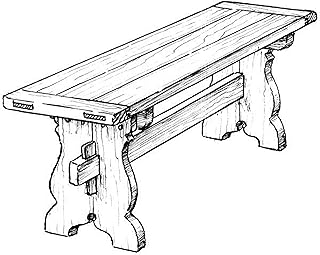 Woodworking Project Paper Plan to Build Trestle Bench
