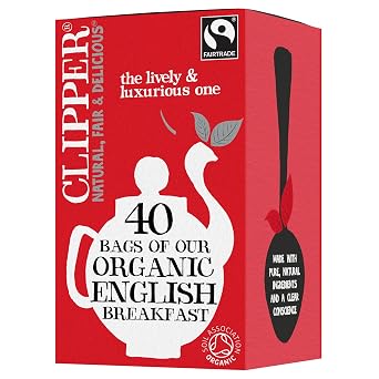 CLIPPER TEA Organic English Breakfast Tea, 40 CT
