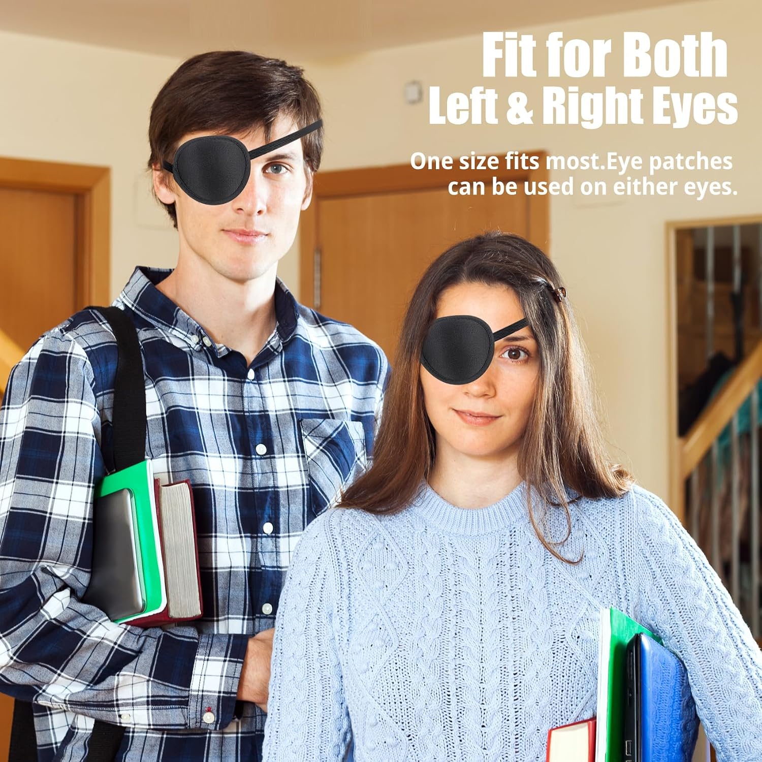 1 Pcs Eye Patches for Adults, Adjustable Eye Patch for Amblyopia Lazy Eye Patches Holiday Clothing (1)