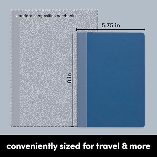 Miniatura 2 de PAPERAGE Cuadernos pequeños de composición, paquete de 16, 60 páginas, 4 cubiertas de color con papel rayado con rayas universitarias, (joya), 5.75