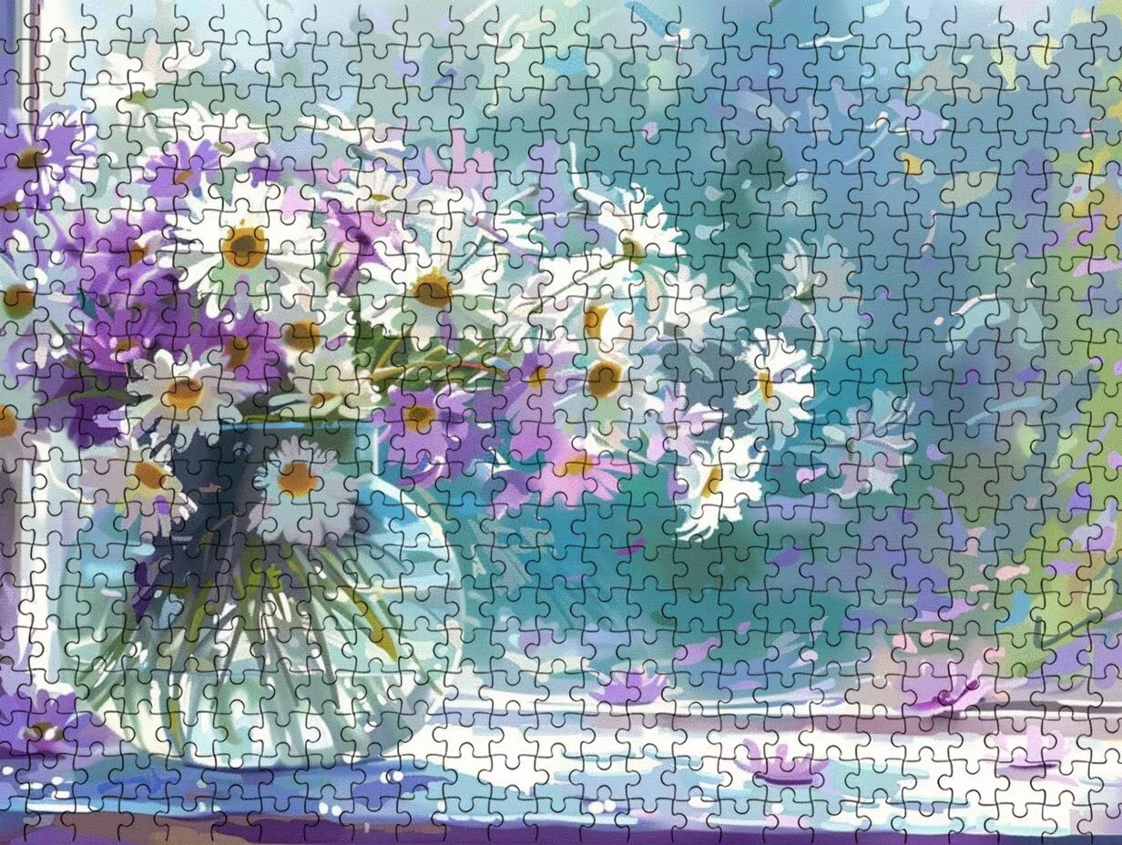 Clásicos Puzzle 4000 para Adultos, Margaritas Moradas LDYQS7-708