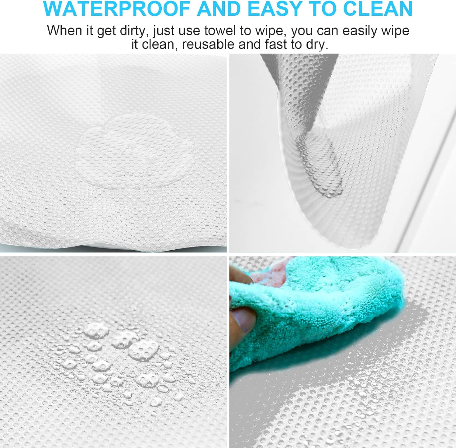 PSISO 8 PCS Refrigerator Mats, EVA Refrigerator Liners for Shelves Washable Can Be Cut Fridge Shelf Liner Waterproof Fridge Pads Mat Drawer Table Placemats (Clear) image 4