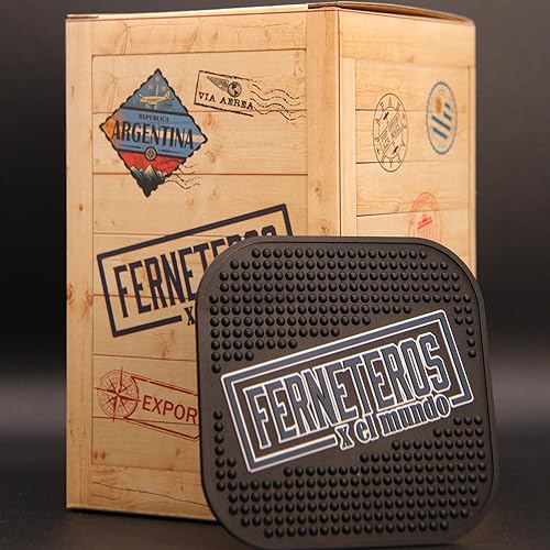 Miniatura 7 de Vaso Fernet con forma de botella cortada en caja decorativa, capacidad de 23.6 fl oz, 700 cc, incluye posavasos