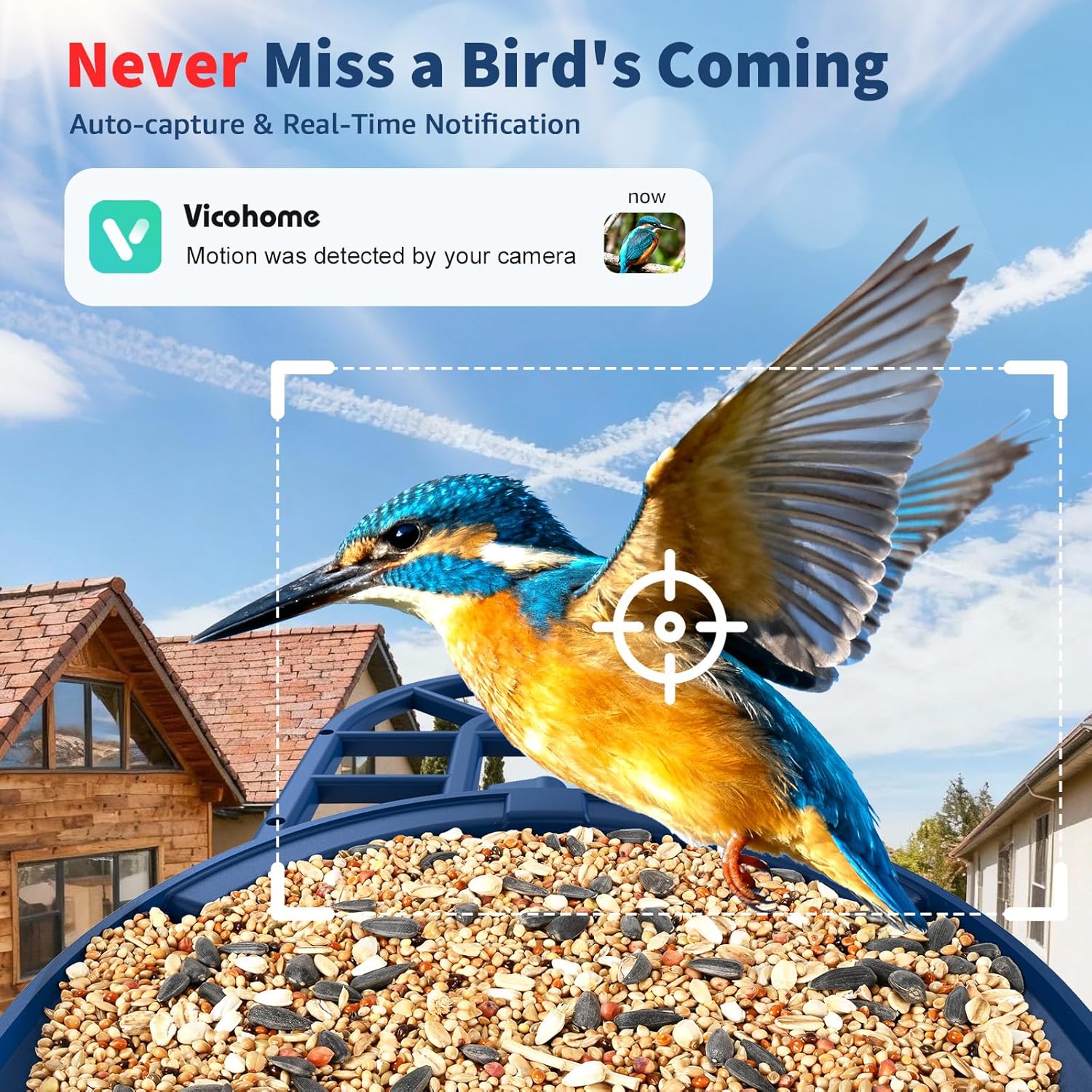 PeckCam® Bird Feeder with Camera with AI Identify 10000+ Birds Species, 3 Solar Panels, 2K Live View, Instant Arrival Alerts, Smart Bird House with Cam, Gift for Bird Lovers - Image 6