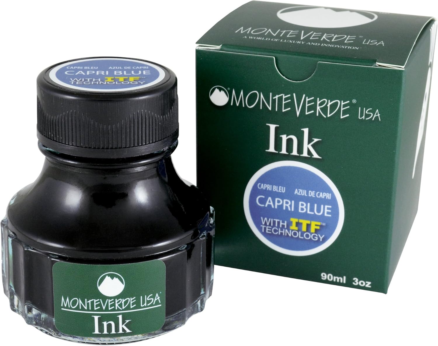 Monteverde USA Ink with ITF Technology, 90 ml Capri Blue (G308CB)