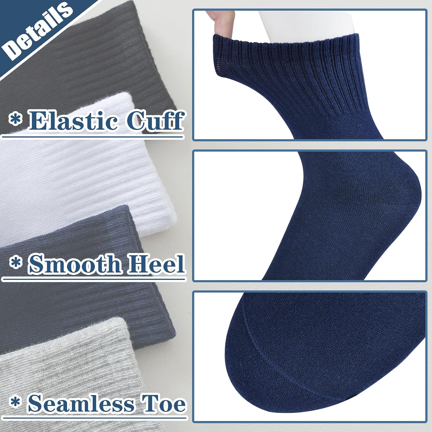 Boys Crew Socks Kids Seamless Cotton Uniform Dress Socks for Girls
