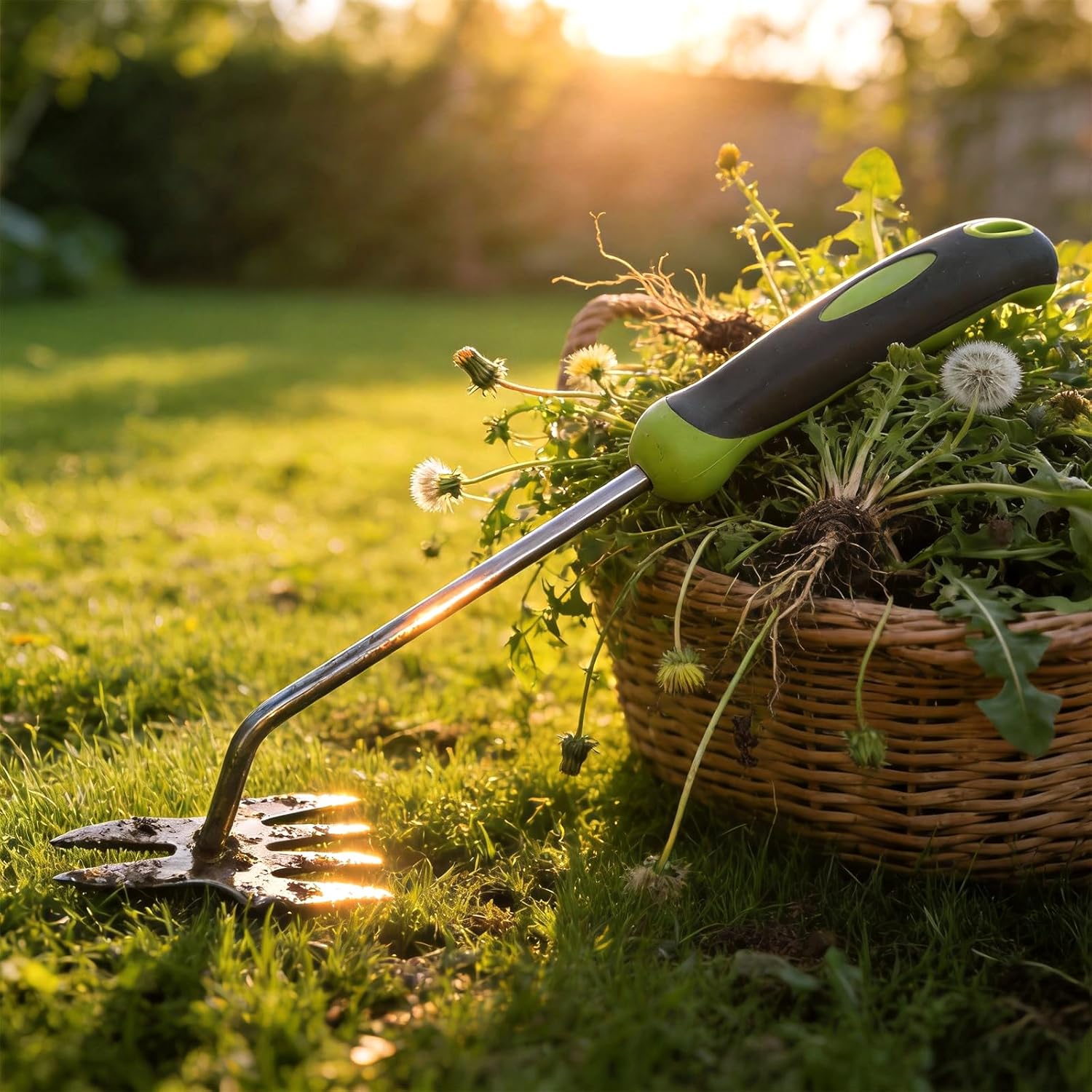 Hand Weeder Puller Tool, Heavy-Duty Stainless Steel Root Removal Tool with Ergonomic Non-Slip Handle, Manual Dandelion Remover for Garden Lawn Yard, Handheld Weeding Tool for Deep Roots, 1 Pack