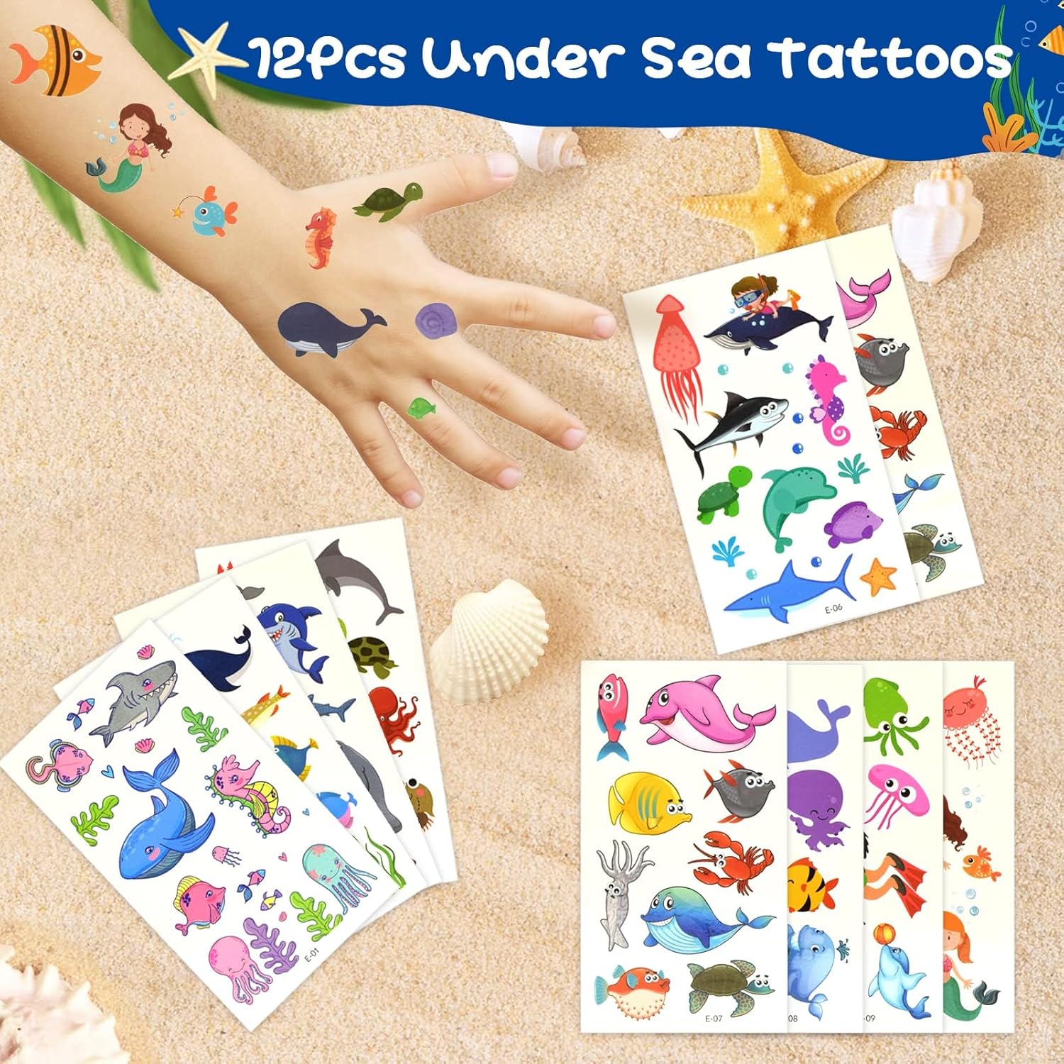 122Pcs Under the Sea Party Favors for Kids, Ocean Themed Party Supplies and Gifts for Boys Girls, Cute Animal Pinata for Birthday, Classroom Rewards