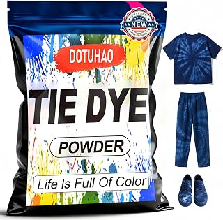Tie Dye Powder, Dark Blue Tie Dye for Clothes, Fabric Dye, Permanent & Washfast Powder Tie Dyes, Creative Dyes for Clothes (Dark Blue,2 OZ)
