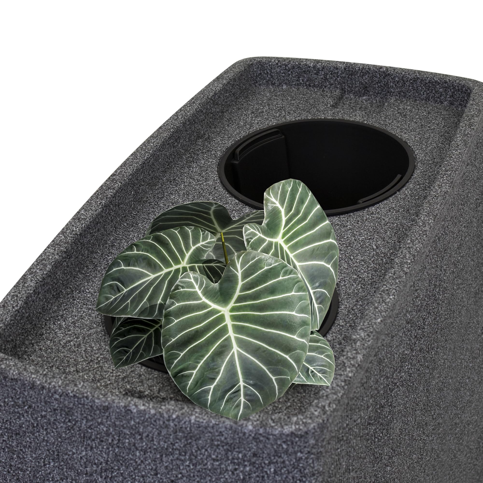 YourCasa Regentonne 270 Liter [QuadraFlow Rain] Eckig und Schmal - Metallgewinde und Deckel- Regenfass Frostsicher aus Kunststoff - Regenwassertonne - Regenwassertank Garten Wassertank Regensammler
