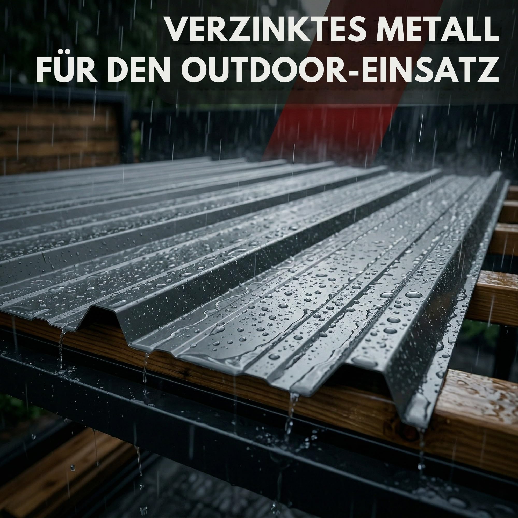 Trapezblech Dachplatten Anthrazit RAL 7016 1090 x 445 mm verzinkt Profilblech Set