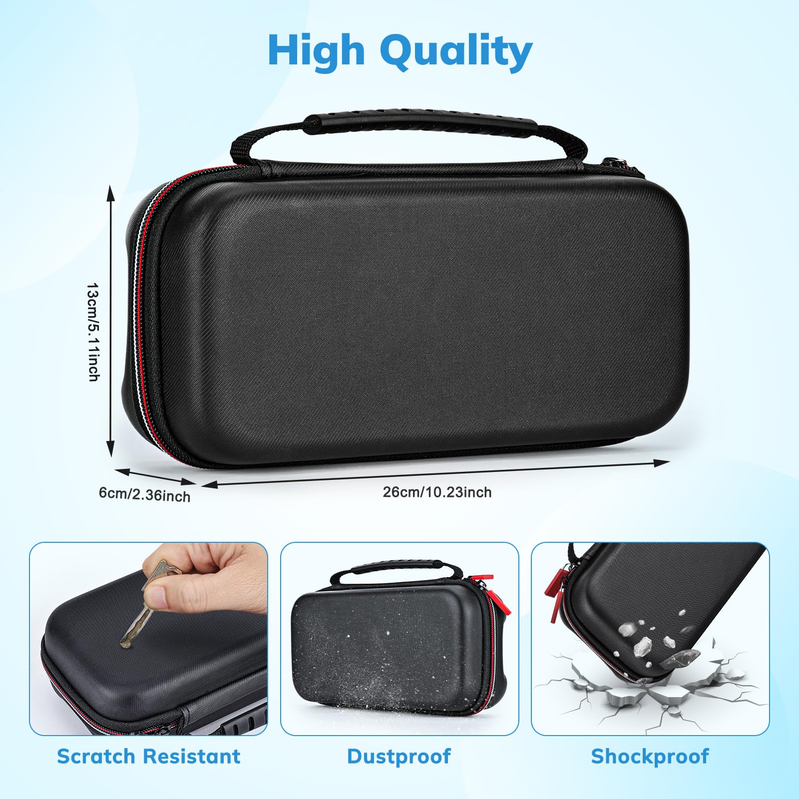 Younik Kit de Accesorios para Switch OLED, 15 en 1 con Estuche para Switch, Soporte Ajustable, 2 Protectores de Pantalla, 2 agarres y 2 Fundas Protectoras de TPU para los J-con