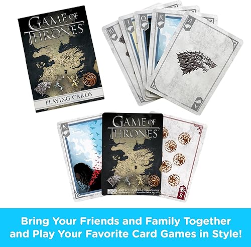 Miniatura 2 de AQUARIUS Juego de Tronos - Baraja de cartas temática de Games of Thrones para tus juegos de cartas favoritos - Mercancía y coleccionables de Games
