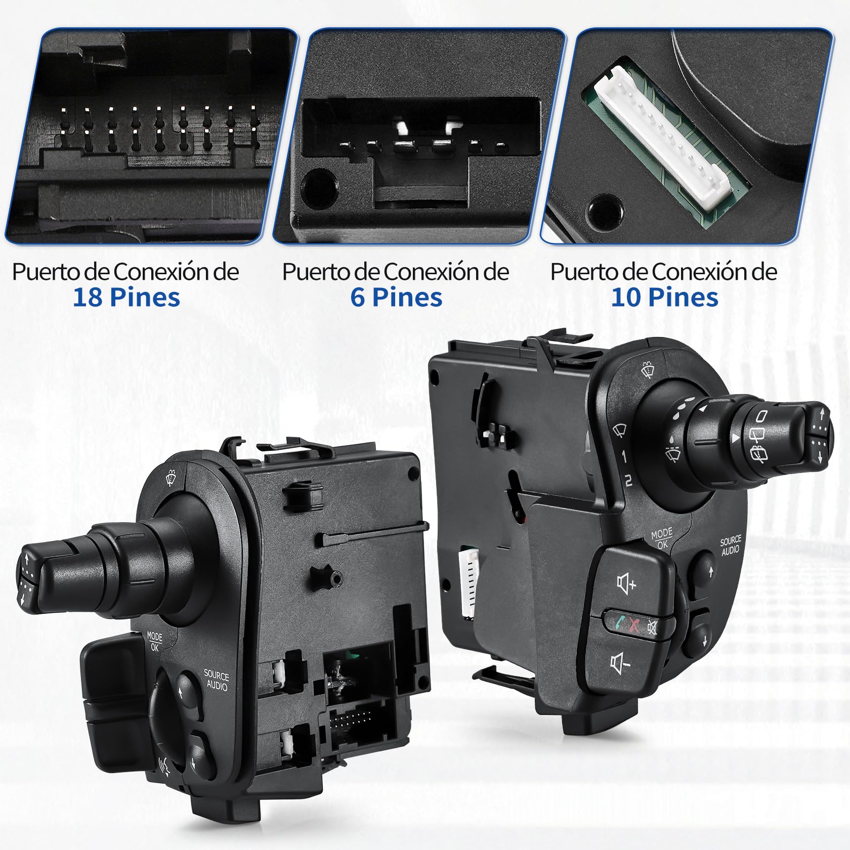 Mando Limpiaparabrisas Clio 3, Interruptor Limpiaparabrisas para Modus, Mando Parabrisas, 8201590631, 7701068115, 8201359195