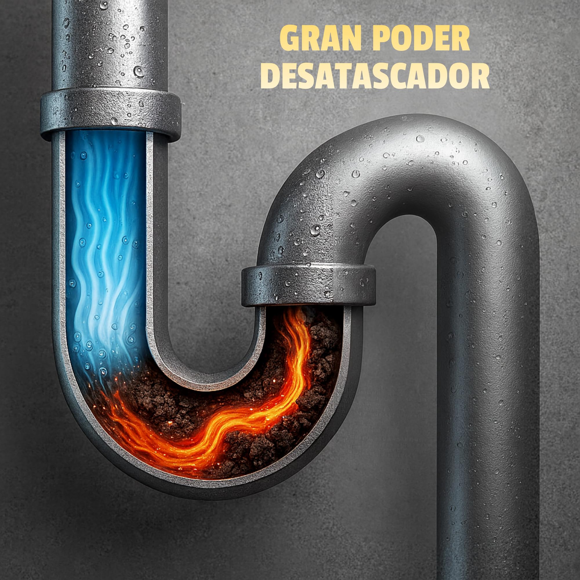 Desatascador de Tuberías Proquimar – Elimina Atascos por Pelo, Comida y Más – Uso Doméstico – Garrafa de 5 Litros