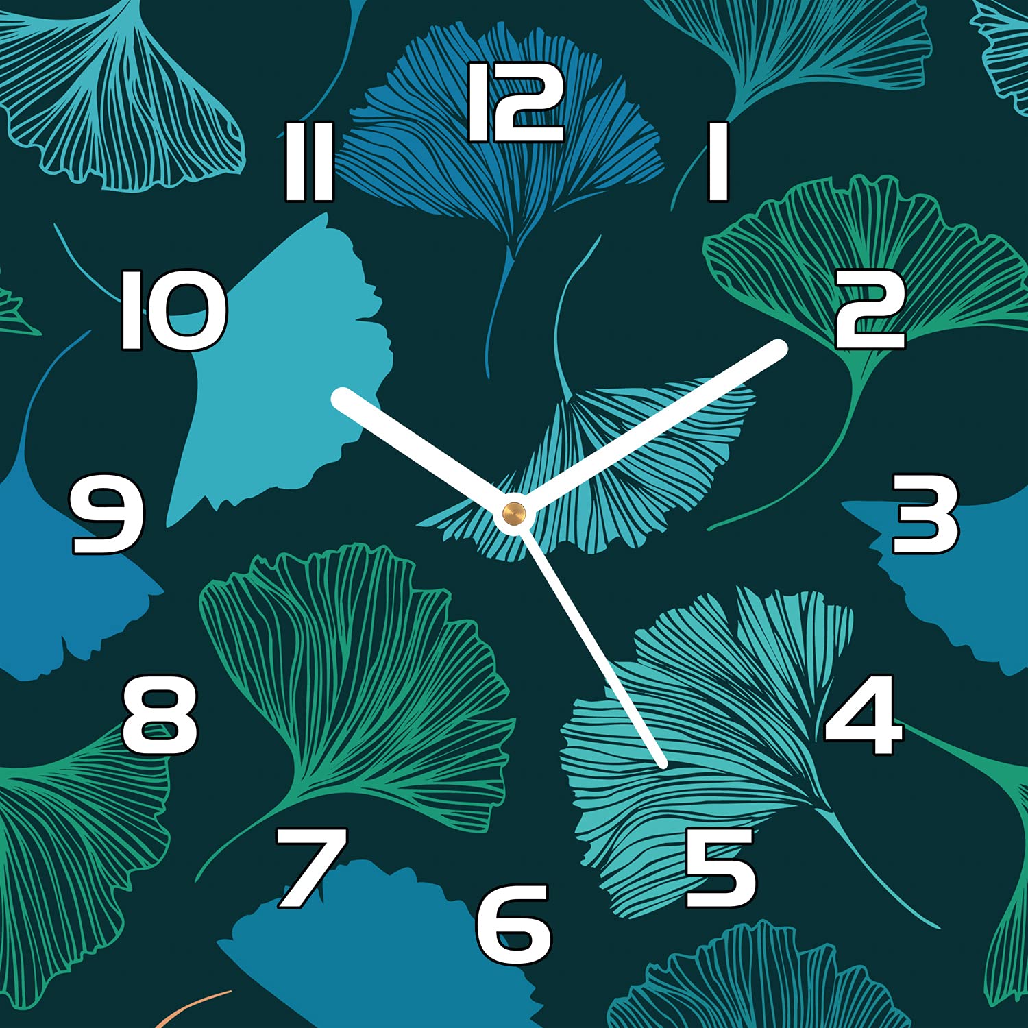 Horloge en verre de sécurité Coloray 30x30 cm à impression géométrique durable