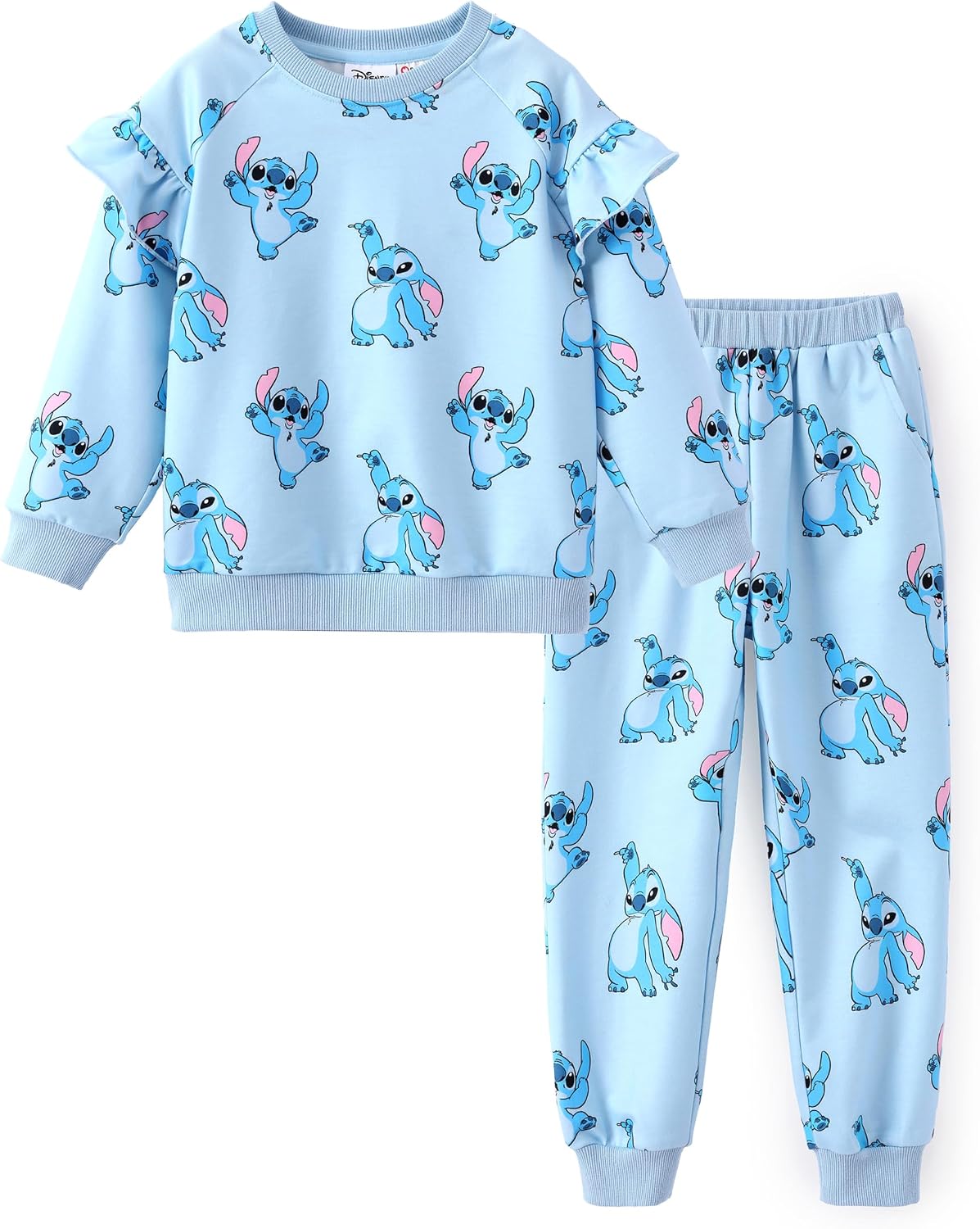 Disney Outfits for Girls Long Sleeve Shirt Pocket Pant Toddler Sweatsuit