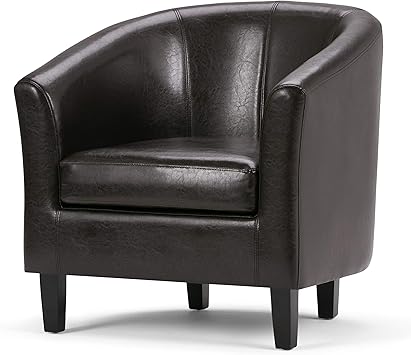 faux leather tub chair