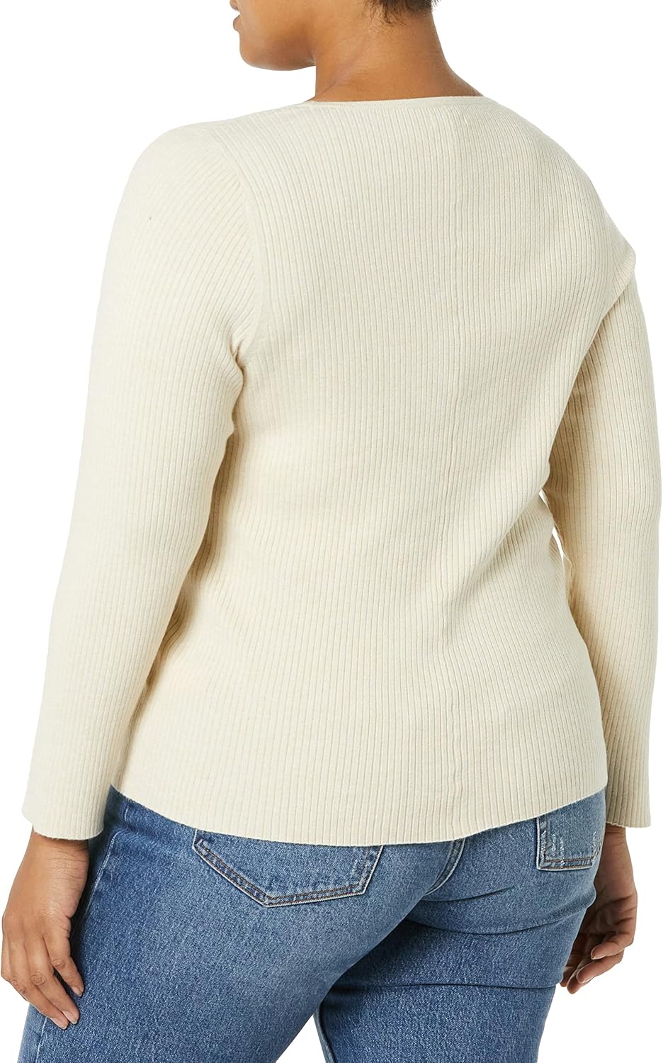 Amazon Essentials Women's Long-Sleeve Sweater Fine Gauge Stretch Scoop Neck, Available in Plus Sizes - Image 2