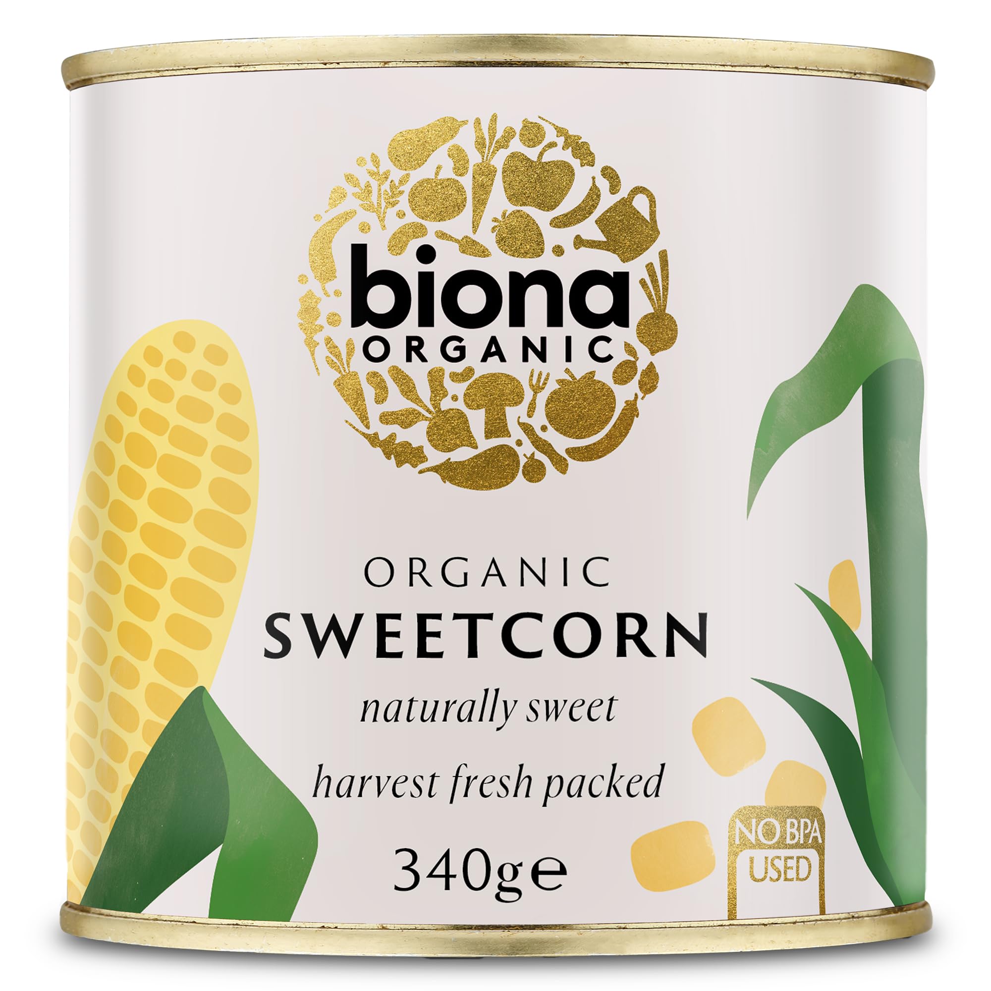 Biona Organic Sweetcorn, 340g