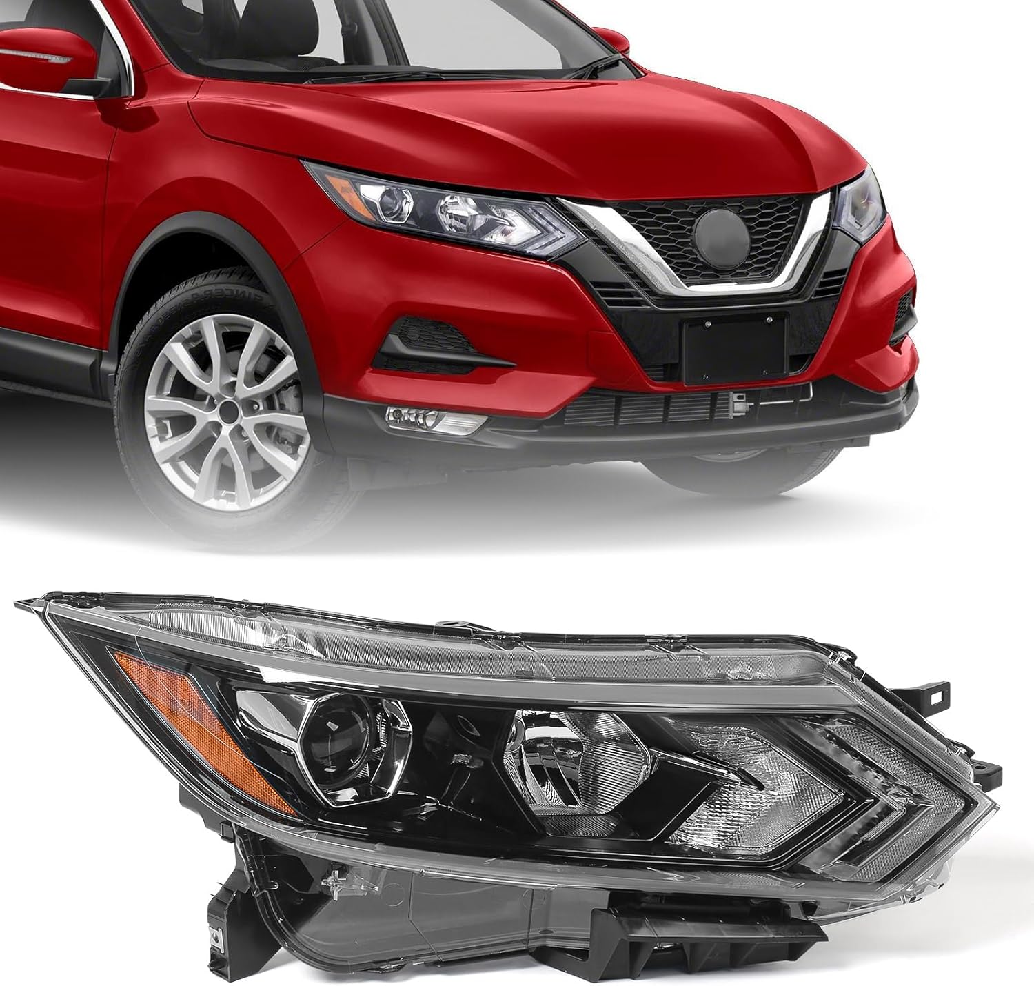 Huray Headlight Assembly Fit for Nissan Rogue Sport 2020 2021 2022 RH OE Factory Projector Headlamp Replacement for NI2503279 260106MR0A Right Passenger Side