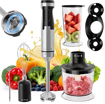 1200W Immersion Blender Handheld, 5-in-1 Variable Speed