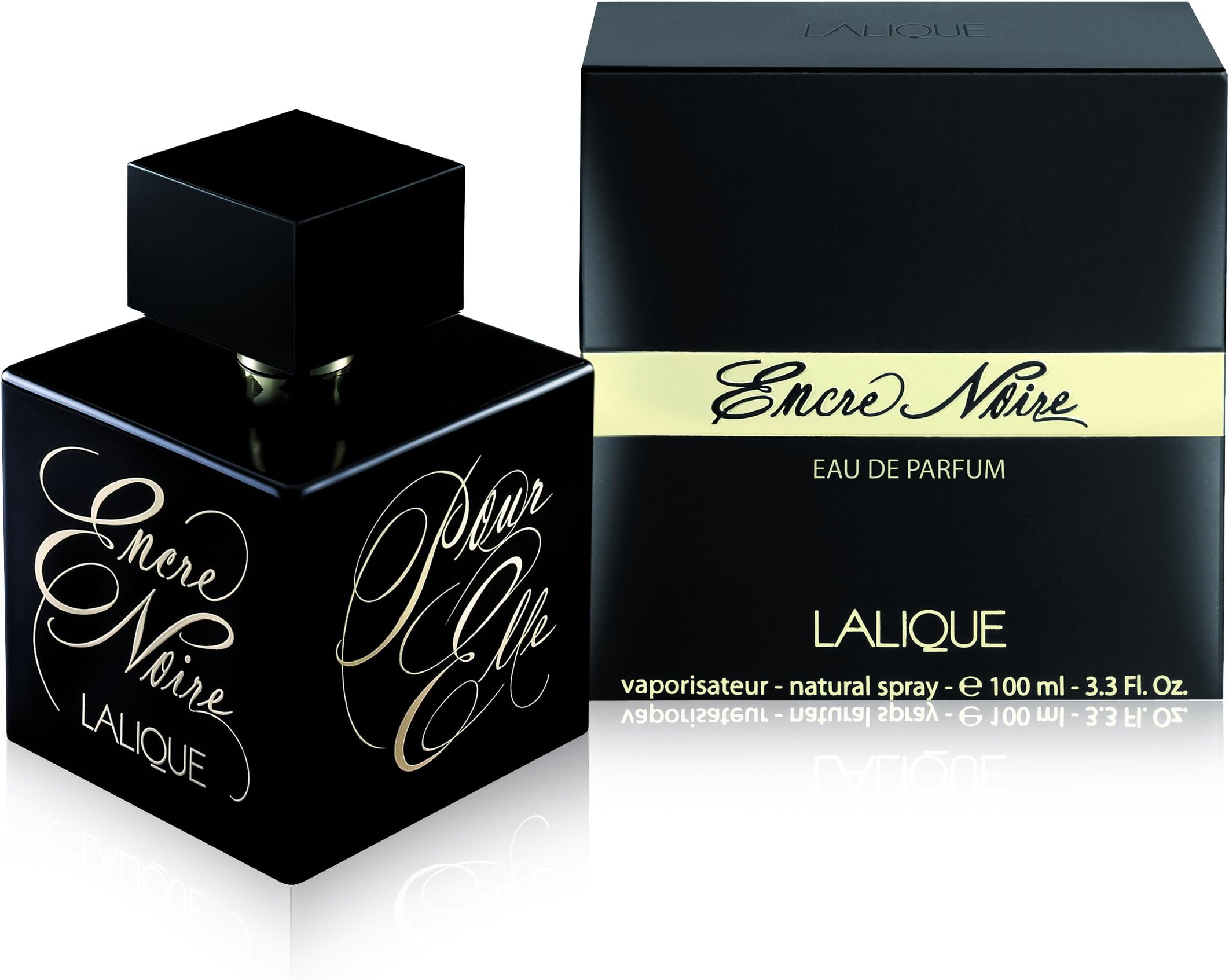 Lalique Encre Noire Pour Elle Eau de Parfum for her, 3.3 Fl Oz