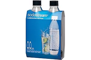 SodaStream Slim Black Carbonating Bottle Twin Pack