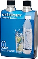 Vista 7 de SodaStream - Paquete doble de botellas delgadas de 1 litro aptas para lavavajillas (color negro)