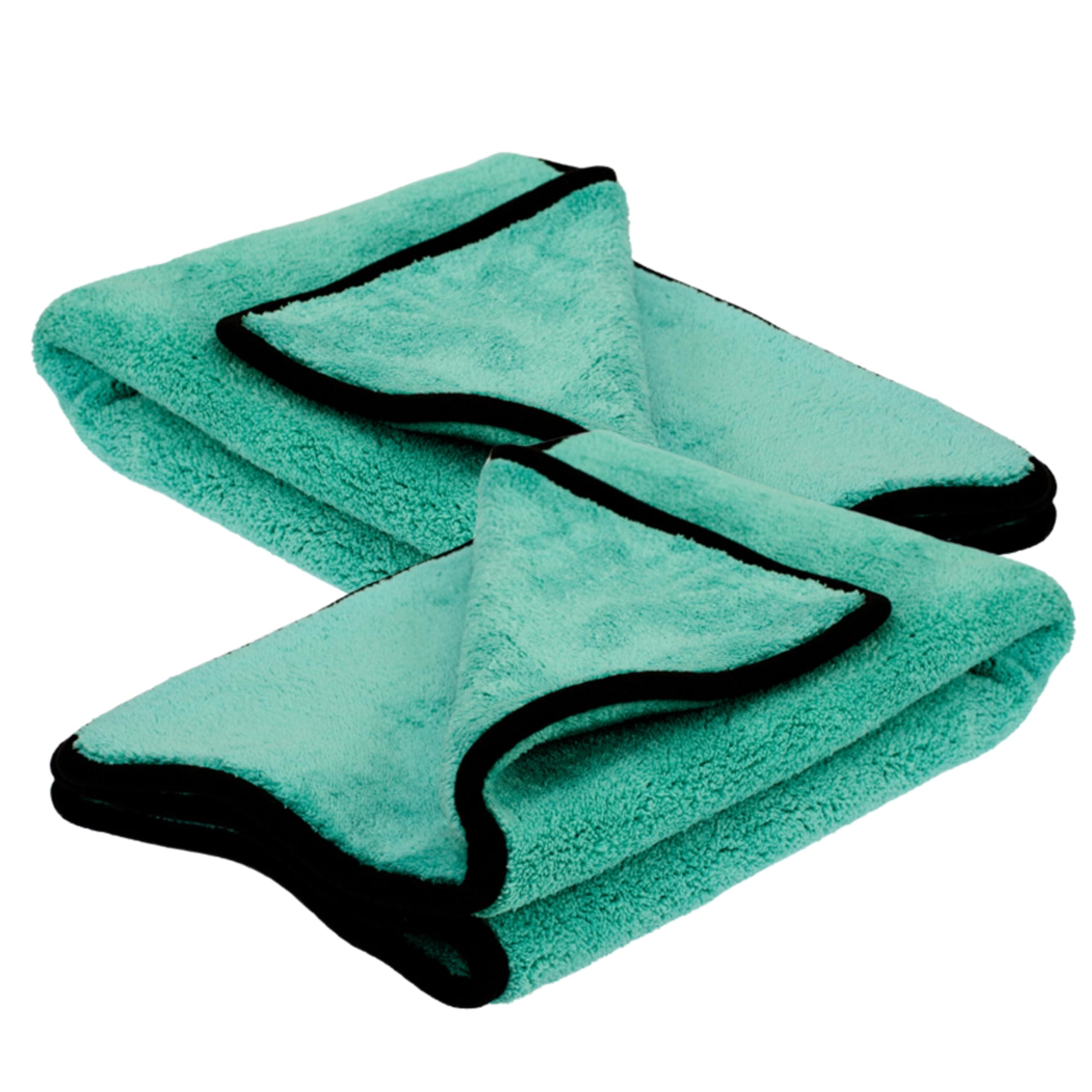 Tek Automotive Aqua - Juego de 2 toallas de secado de coche de lujo de 1200 g/m², paños de microfibra extra grandes (50 x 70 cm), superabsorbentes, ultrasuaves, para limpieza, detalles, pulido y