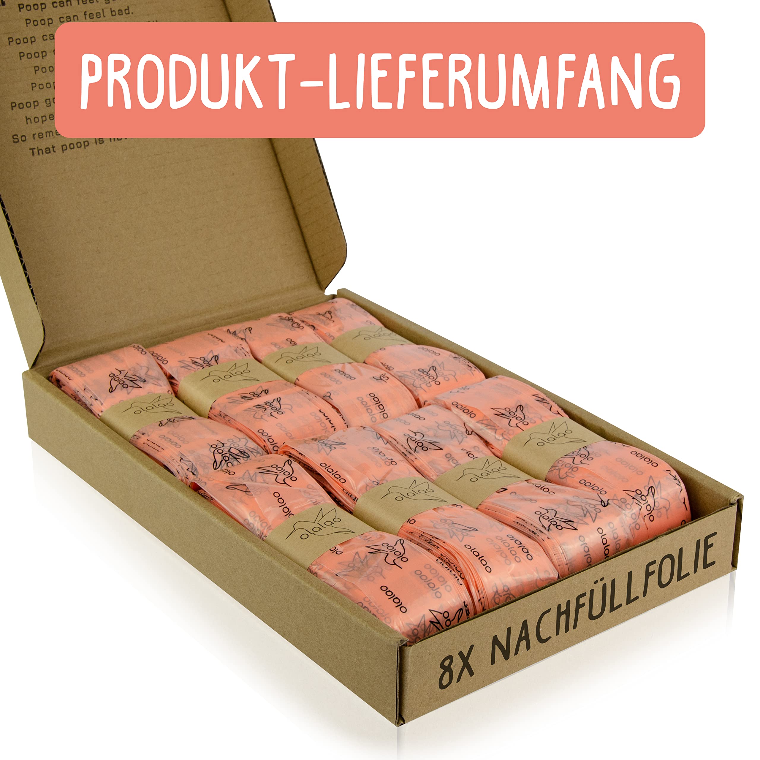 Nachfüllfolie für Windeleimer 8-Pack - kompatibel mit Nachfüllkassetten von Tommee Tippee Twist & Click und weiteren (8 Stück)