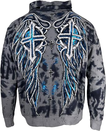 Xtreme Couture By Affliction Unisex Oversized Boxy Pullover Hoodie Judgement Night