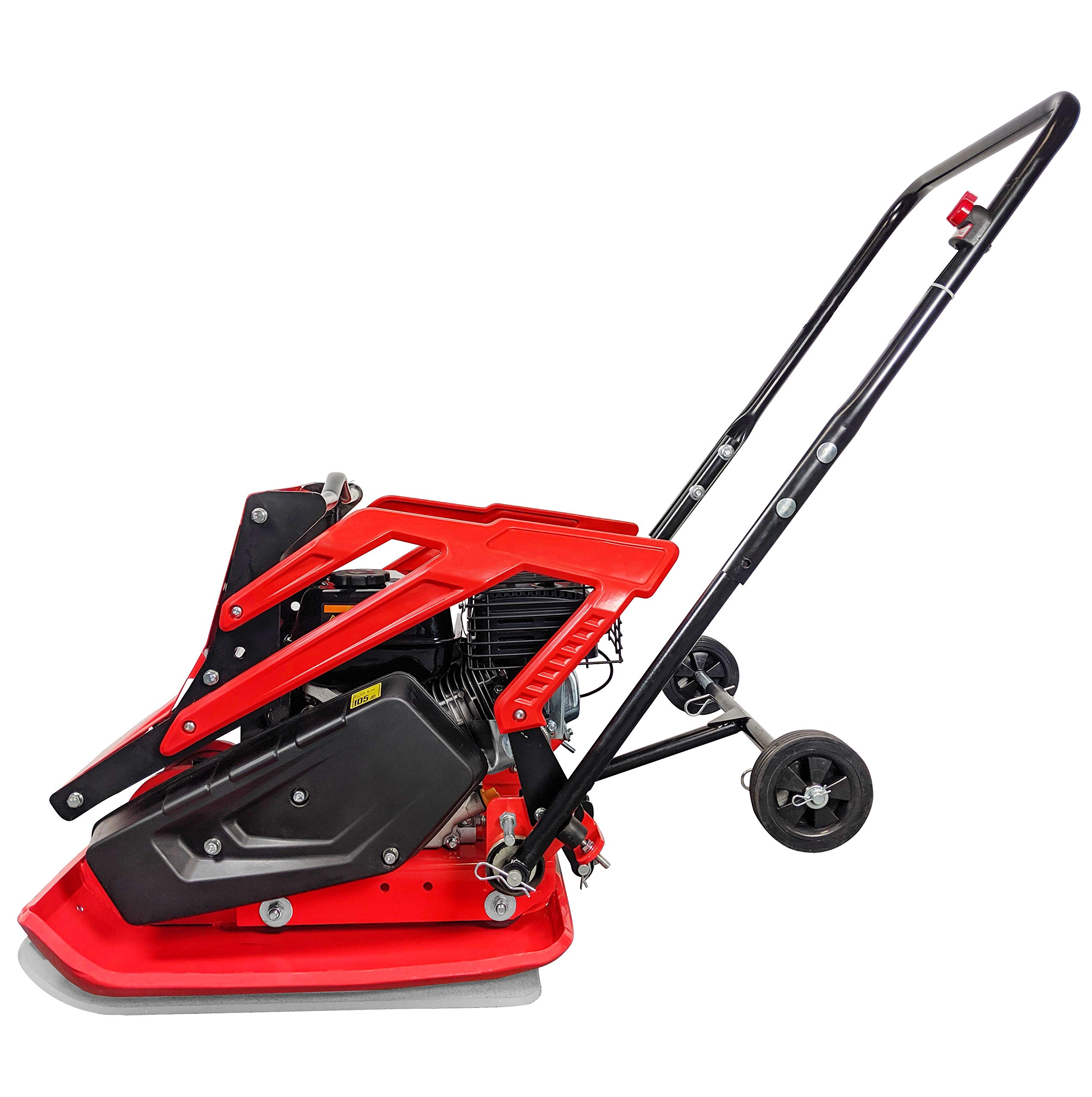 Plaque vibrante RPV-29465 Compacteur de sol 6,5 CV Profondeur de compactage 35 cm Poids 111 kg incl. tapis en caoutchouc et train de roulement
