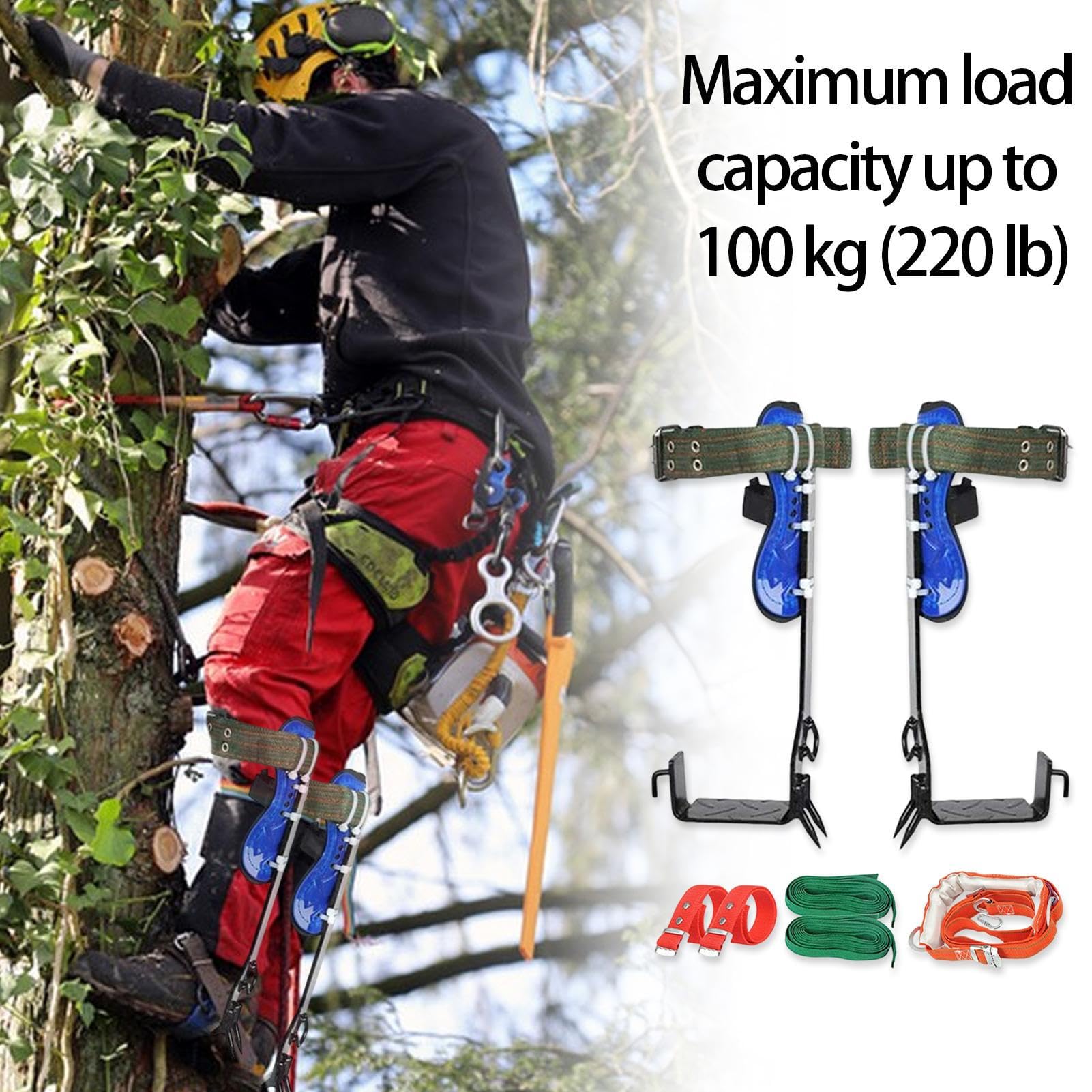 Suggerimenti per l'arrampicata - Attrezzatura di Successo, Strumenti di | potatura | Punte per Arrampicata con Pedale Antiscivolo, Dispositivo di Arrampicata Sicuro per Interventi sugli Alberi, Pali