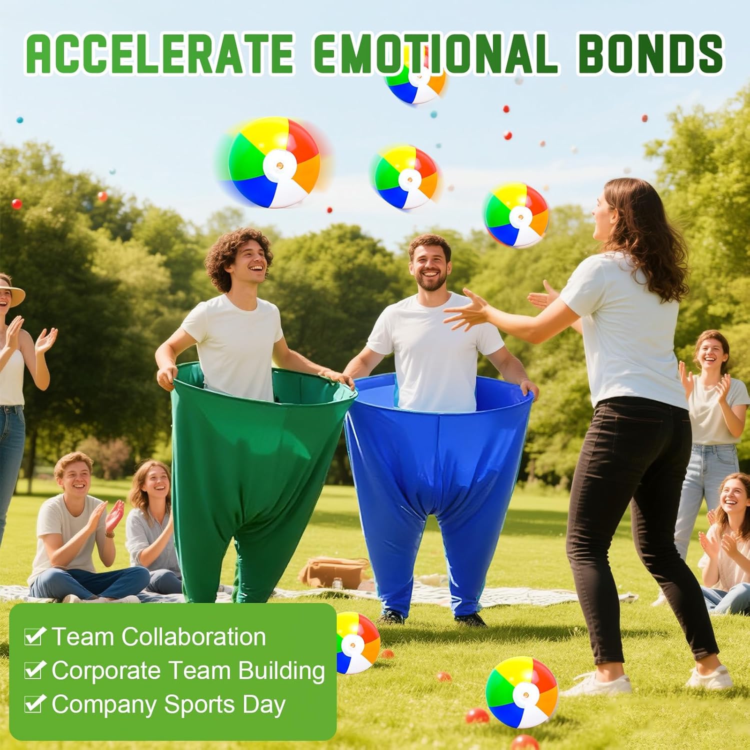 Granny Pants Yard Game, Funny Granny Pants Outdoor Game Set with Inflatable Balls and Pump, Hilarious Granny Pants Party Game and Family Relay Yard Game for Kids and Adults, Designed in USA