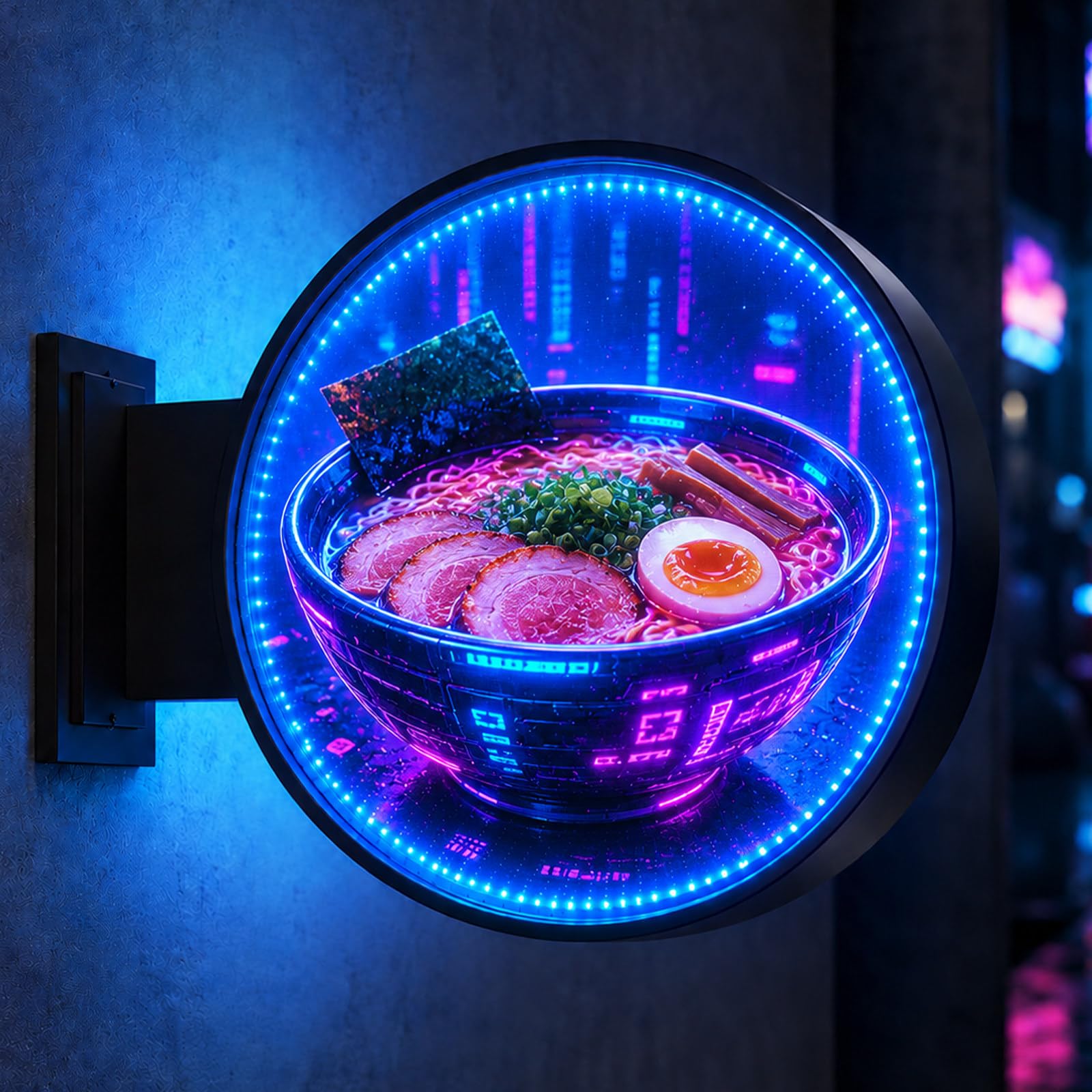 Dwustronny Holograficzny Wyświetlacz LED 3D do Reklamy w Sklepie 70cm