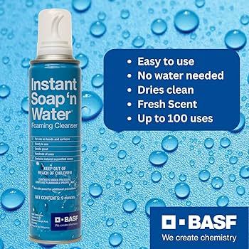 Amazon.com : BASF Instant Soap 'n Water, Waterless Foaming Hand