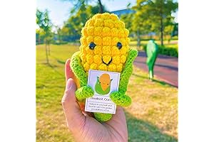 Handcrafted Corn Plushie with Inspiring Quote:Rustic Corn Decor for Festive Occasions & Cheerful Spaces.