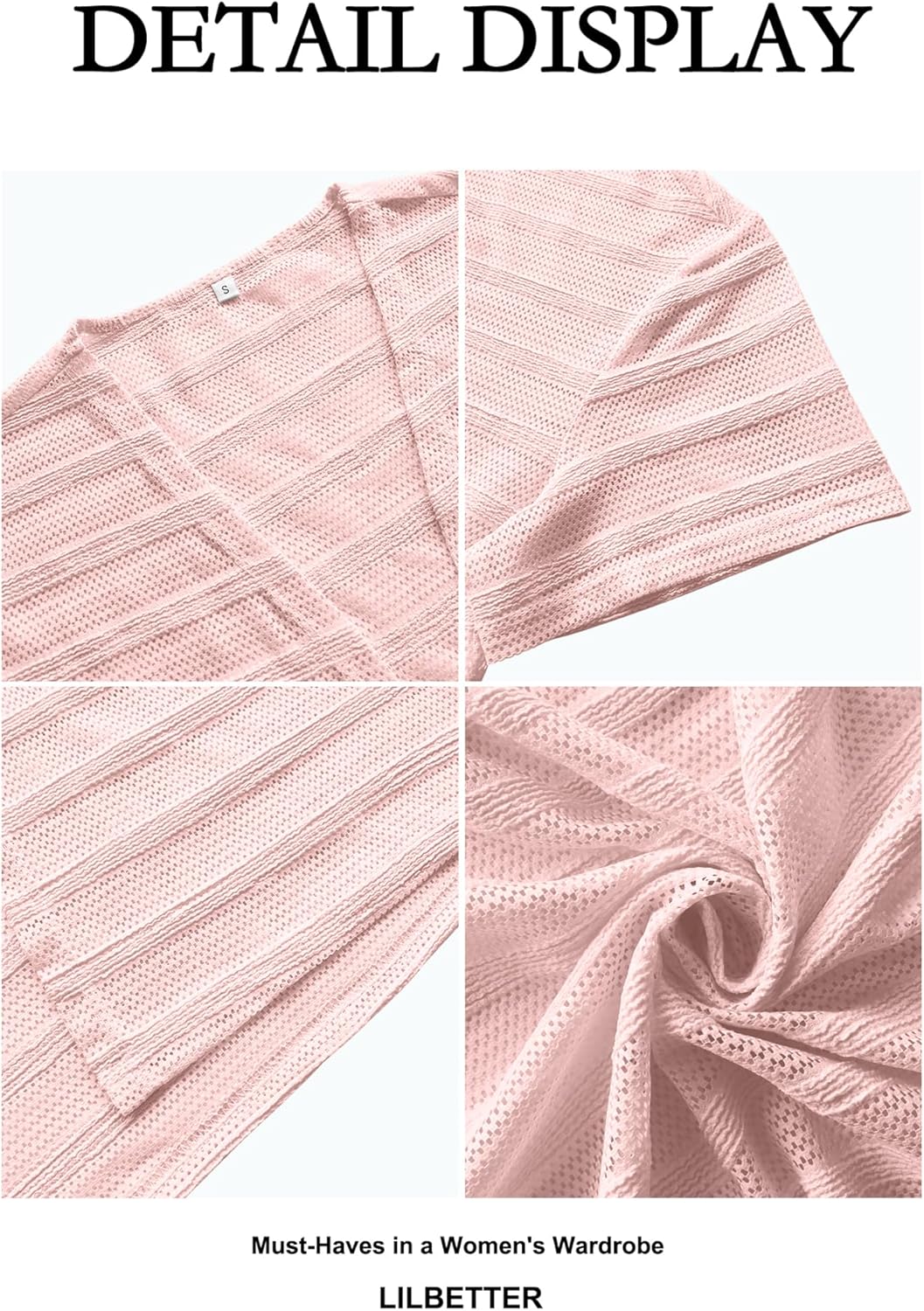 LILBETTER Womens Summer Lightweight Cardigan Short Sleeve Open Front Casual Loose Cover Ups 2025 - Image 6